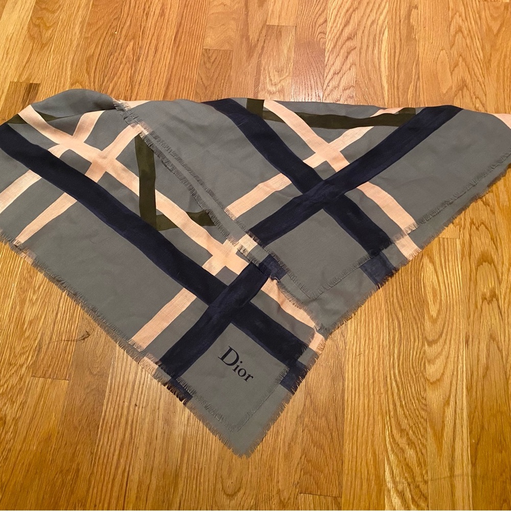 Christian Dior Homme large cashmere scarf, excellent pre-owned condition - Picture 4 of 4
